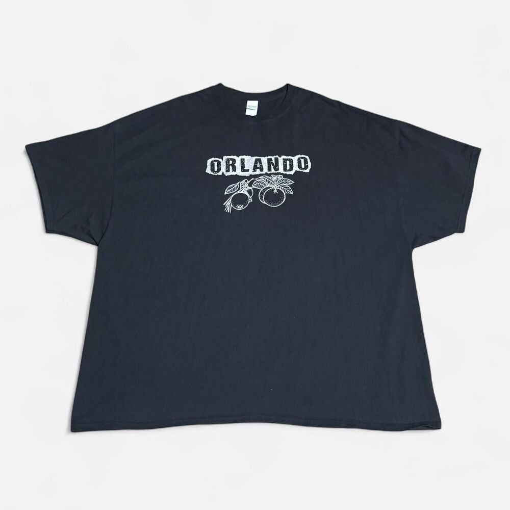 Gildan black Orlando XXXXXL size (width 31in, length 30in) graphic T shirt